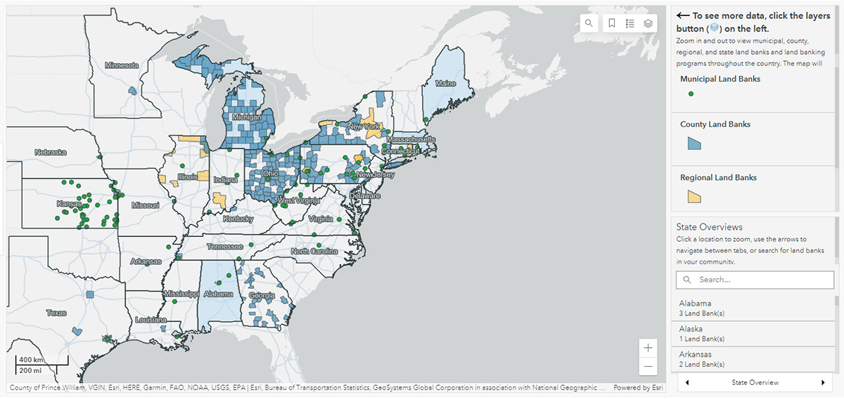 Looking for a Land Bank Near You? This Map Will Help! | Center for ...