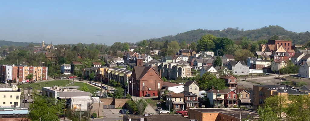 Braddock, PA viewed from the top of the Ohringer Arts building.