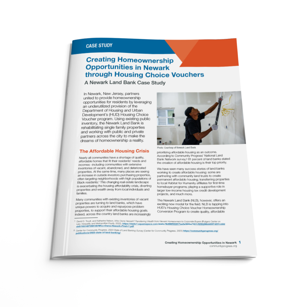 Creating Homeownership Opportunities in Newark through Housing Choice Vouchers